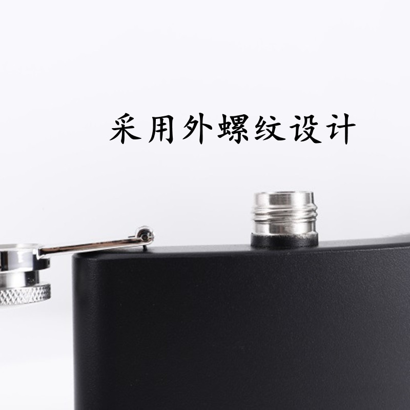 Steel Wine Pot Spray Paint Matte Black 5 to 8 Oz Stainless Steel Portable Square Wine Pot Outdoor Portable Wine Set