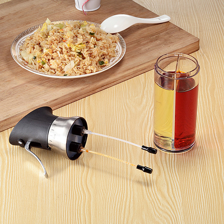seasoning bottle sauce type dust proof bottle adjustable oil and vinegar spray bottle kitchen metering oil pot whole
