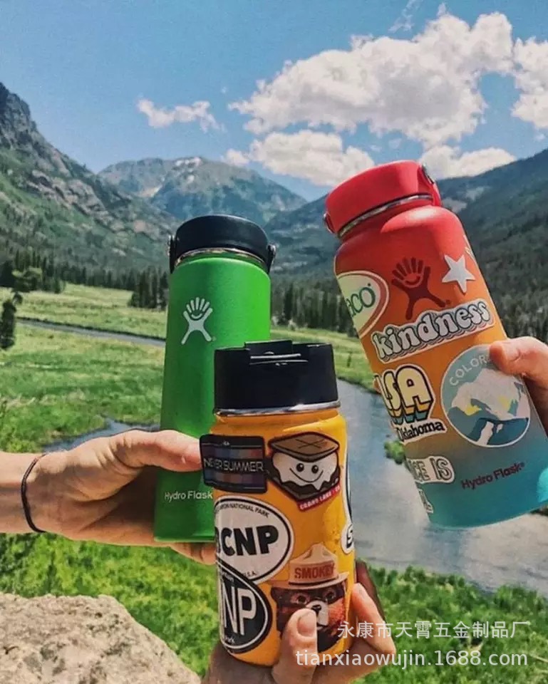Popular Models Hydro Flask Spray of Plastic Gradient Space Pot Handle Cover Stainless Steel Pipette Cover Portable Mug