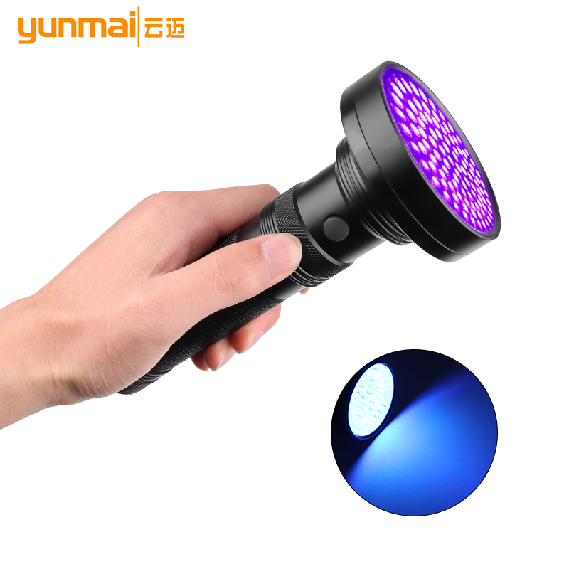 Cross border 100*LED violet light flashlight Test lamp Aluminum alloy violet light flashlight sterilization lamp