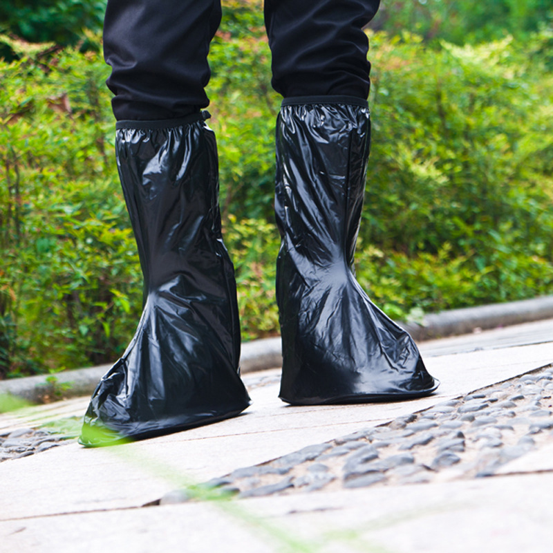 Yuyisi Waterproof Overshoe Thick Black Non-Slip Wear-Resistant High Shoe Cover Men and Women Riding Outdoor Rain Boots Cover Wholesale