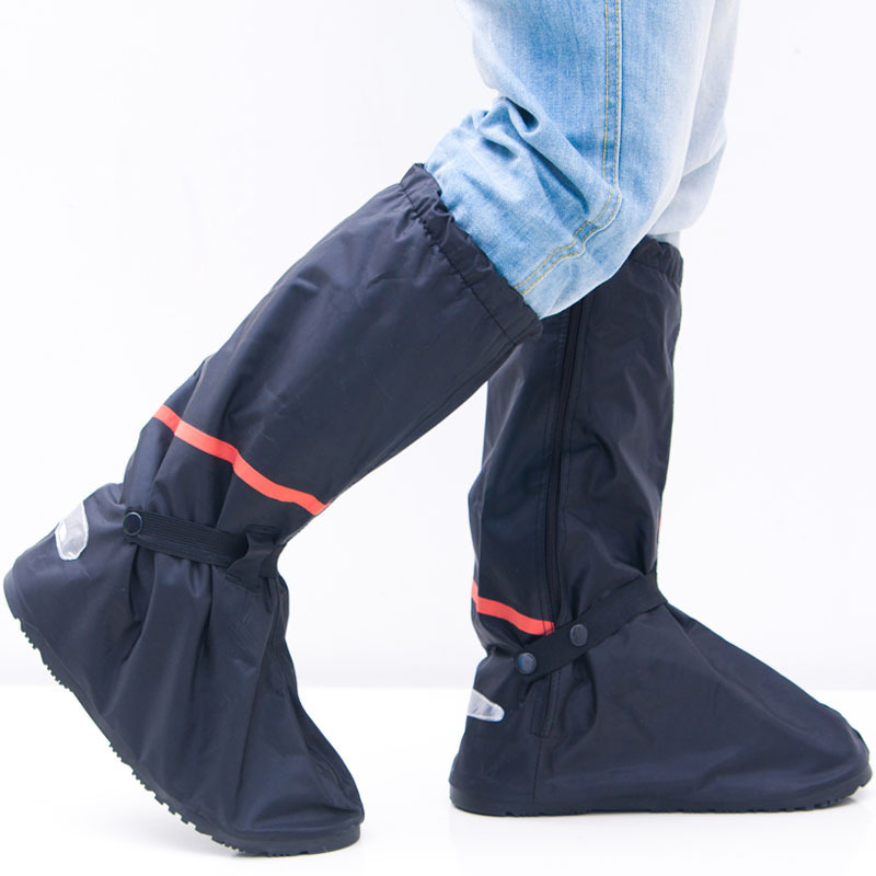 Cross-Border Yuyisi High-Grade Nylon Oxford Cloth Men&#039;s and Women&#039;s Flat Shoes Waterproof Overshoe Waterproof Shoe Cover Anti-Slip Thickened Bottom