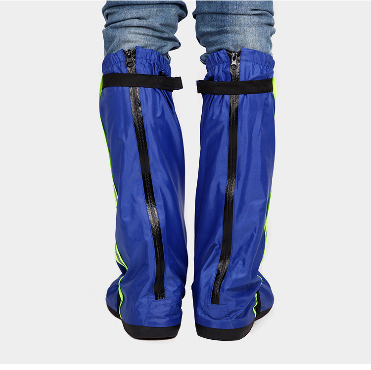 Blue Lion Oxford Cloth Men and Women Waterproof Overshoe Thickening and Wear-Resistant Non-Slip Rain Boots Rainy Day Waterproof Shoe Cover Outdoor Travel