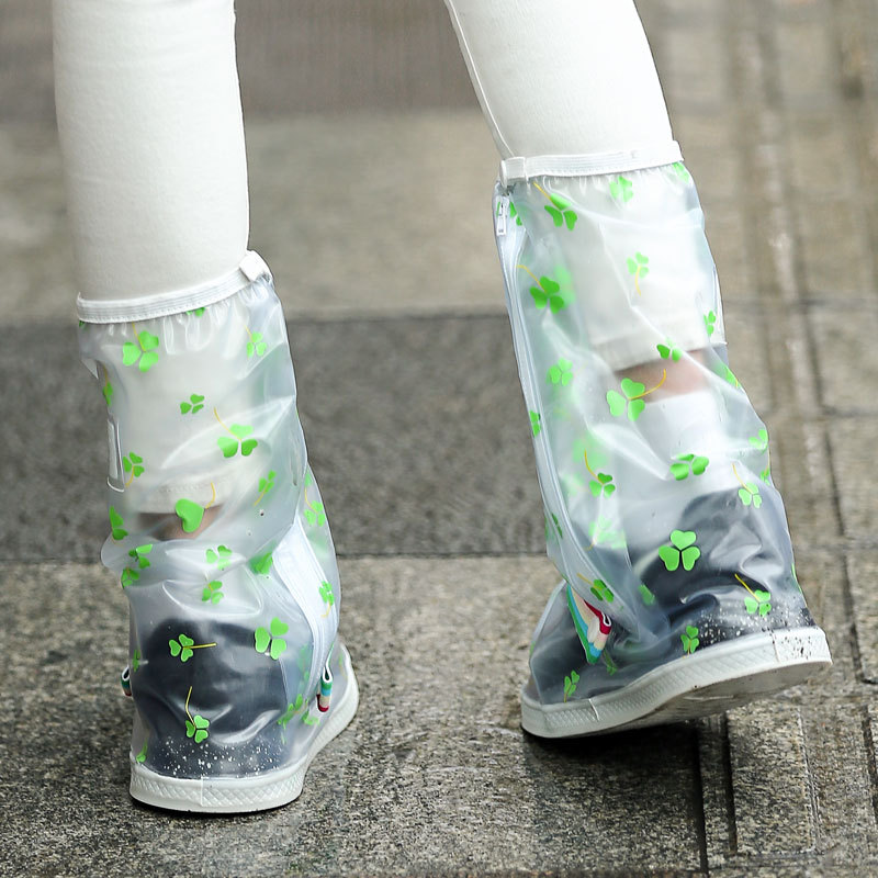 Cha Hang PVC Fashion Men&#039;s and Women&#039;s Rain Boots Rain Boots Cover Rainwater Proof Extra Thick High Top Shoe Cover Waterproof Overshoe Non-Slip Wear-Resistant