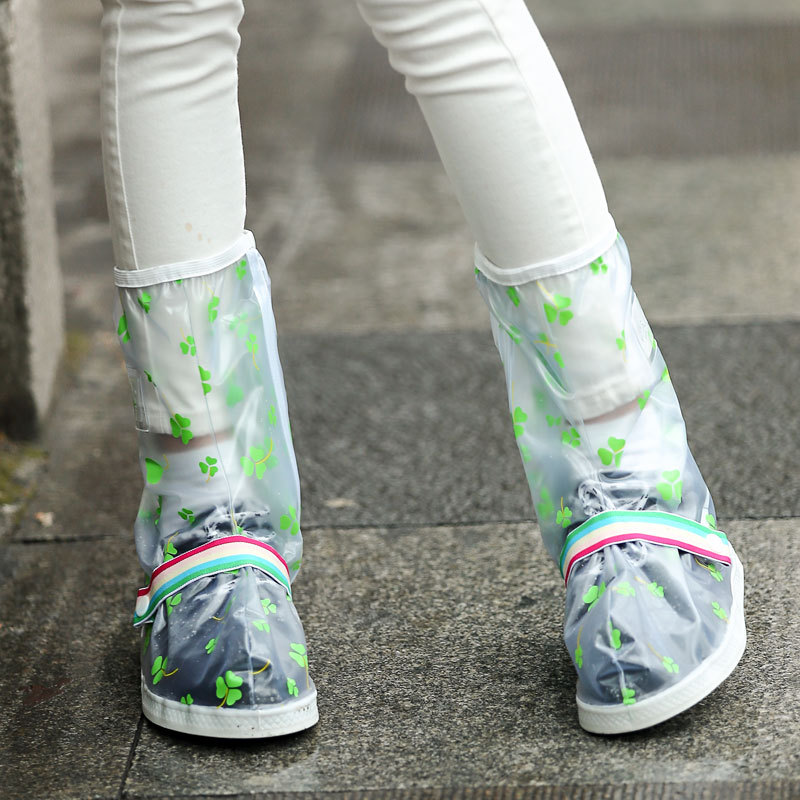 Cha Hang PVC Fashion Men&#039;s and Women&#039;s Rain Boots Rain Boots Cover Rainwater Proof Extra Thick High Top Shoe Cover Waterproof Overshoe Non-Slip Wear-Resistant