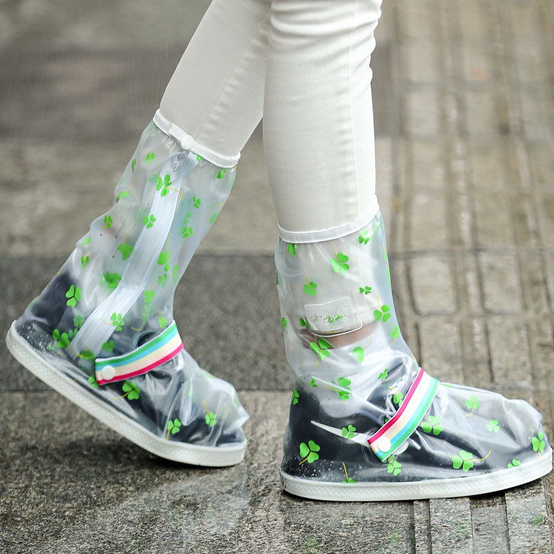 Cha Hang PVC Fashion Men&#039;s and Women&#039;s Rain Boots Rain Boots Cover Rainwater Proof Extra Thick High Top Shoe Cover Waterproof Overshoe Non-Slip Wear-Resistant