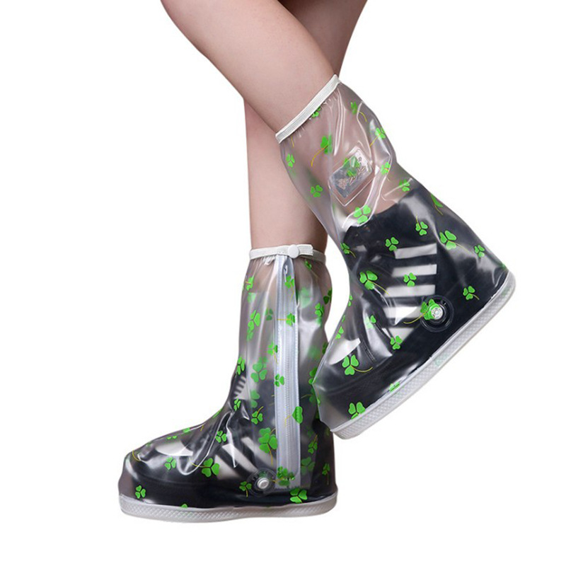 Cha Hang PVC Fashion Men&#039;s and Women&#039;s Rain Boots Rain Boots Cover Rainwater Proof Extra Thick High Top Shoe Cover Waterproof Overshoe Non-Slip Wear-Resistant