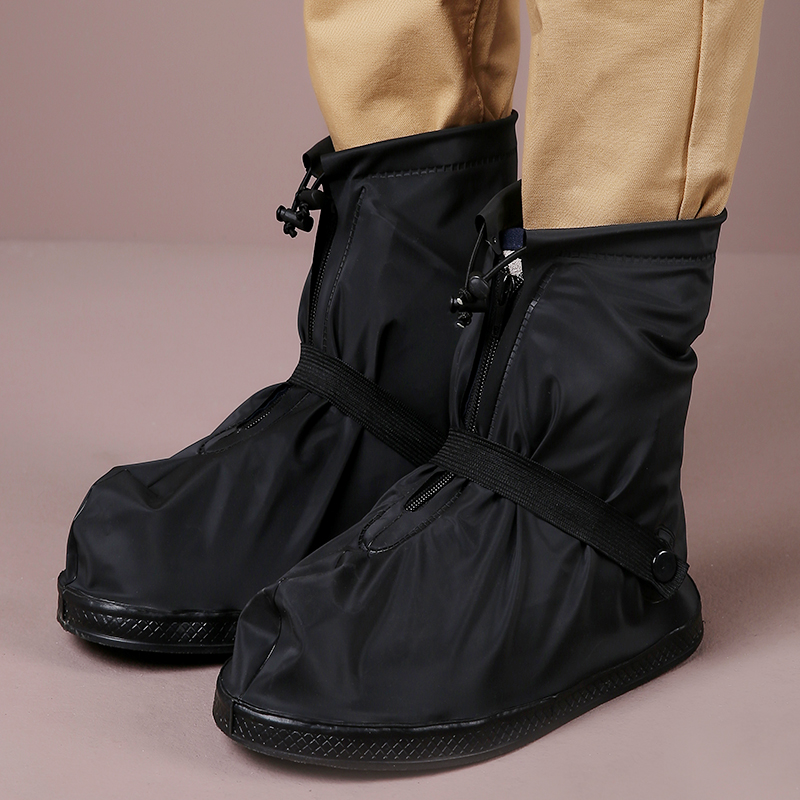 Waterproof Shoe Cover Shoe Cover Rainproof Protective High Tube Thick Non-Slip Wear-Resistant Foot Sleeve Silicone Rain Boots Rain Boots