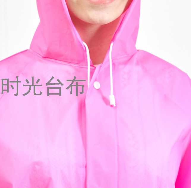 Non-Disposable Eva Raincoat Poncho Adult Thickened Tourist Hiking Riding Fashion One-Piece Frosted Drawstring