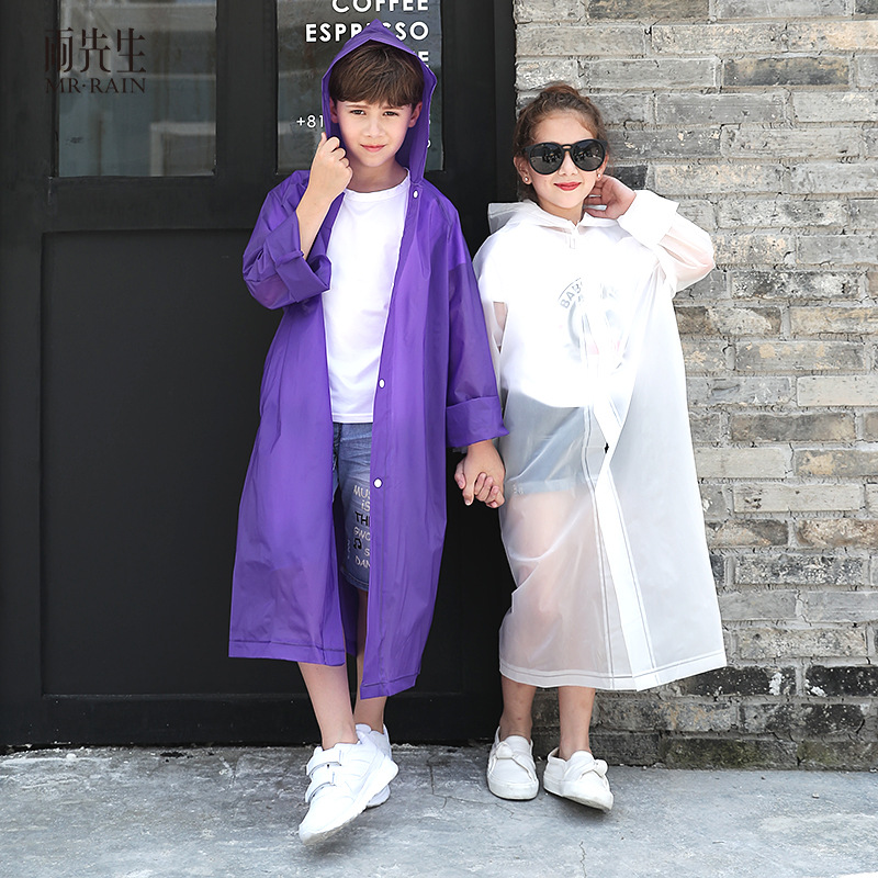 Factory Direct Sales Eva Raincoat Hiking Poncho Outdoor Tourism Primary School Rain Gear Wholesale Children Raincoat