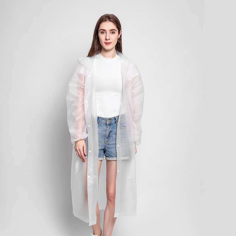 Eva Non-Disposable Adult Thickened Transparent 140G Raincoat Hiking Cycling EVA Raincoat