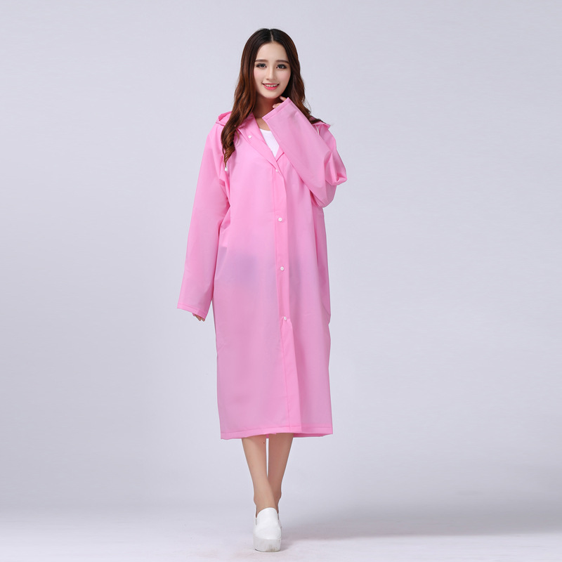 Tianxiyu Outdoor Hiking Raincoat Factory Wholesale Men&#039;s Fashion Translucent Frosted Thickened Eva Raincoat Women