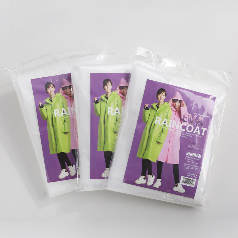 Adult Thickened Non-Disposable Raincoat Factory Wholesale Portable Fashion Raincoat Outdoor Travel Eva Raincoat Spot