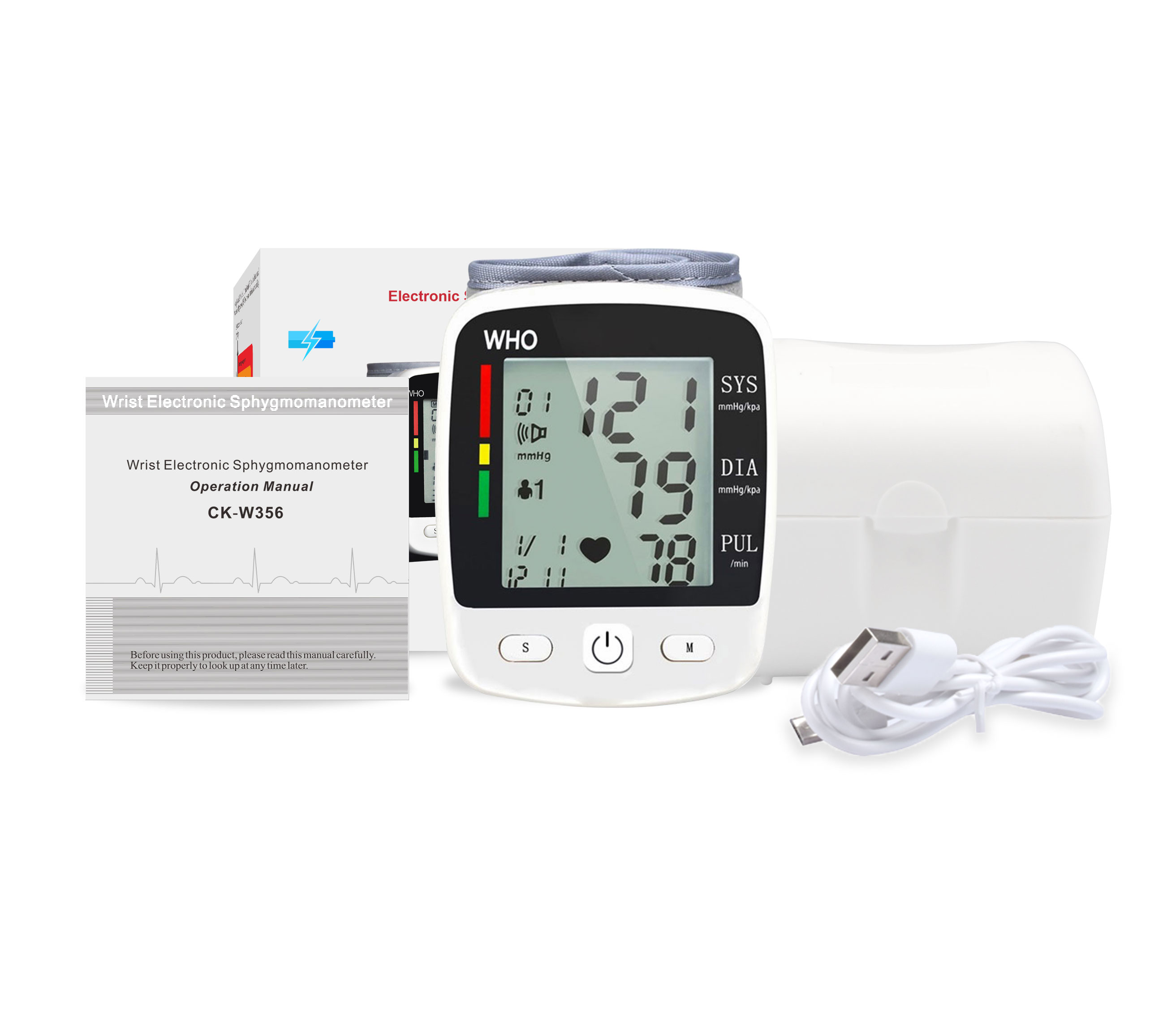 SOURCE Factory Direct Sales English Electronic Sphygmomanometer Foreign Trade E-Commerce in Stock Wholesale