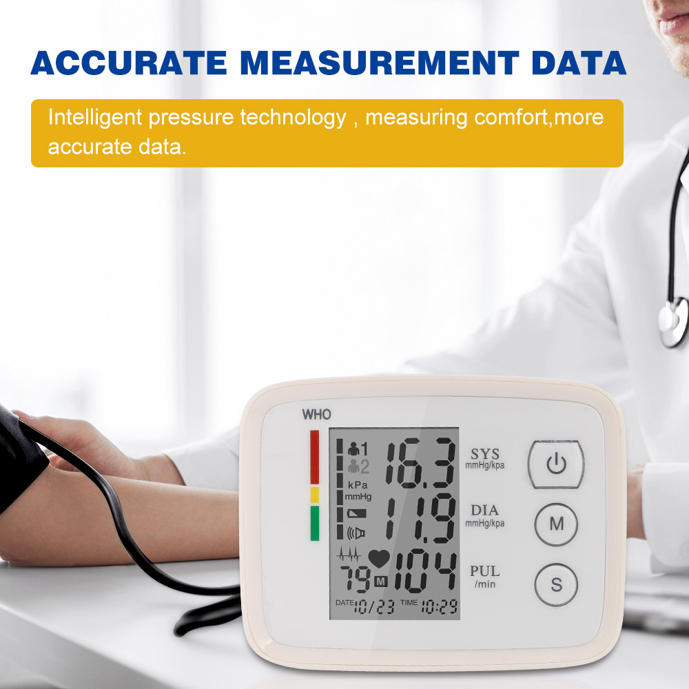 SOURCE Factory Direct Sales English Electronic Sphygmomanometer Foreign Trade E-Commerce in Stock Wholesale