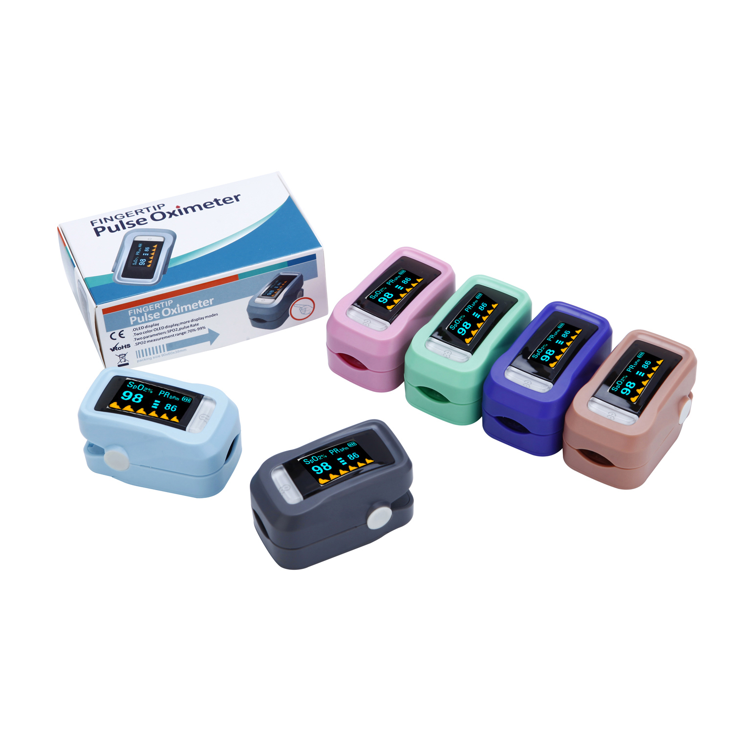 Finger Blood Oxygen Meter Oximeter Blood Oxygen Tester