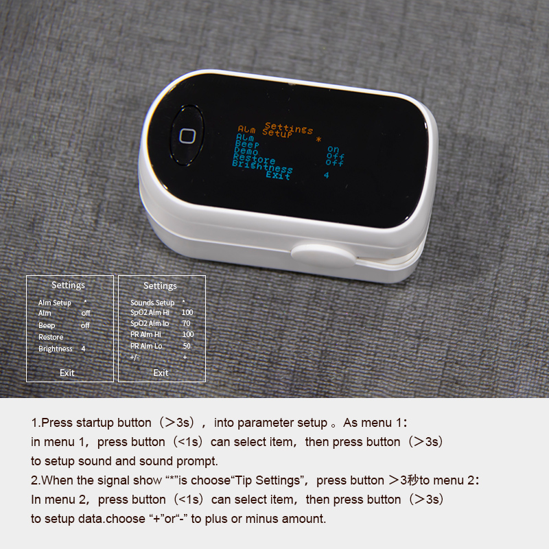  Factory Direct Sales Hand-Hold Pulse Oximeter Finger Foreign Trade E-Commerce Oximeter in Stock Wholesale