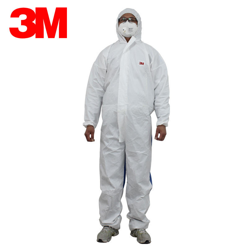 3m4535 One-Piece Protective Clothing Dustproof Clothes Laboratory Chemical Spray Paint Comfortable Breathable White Isolation Overalls