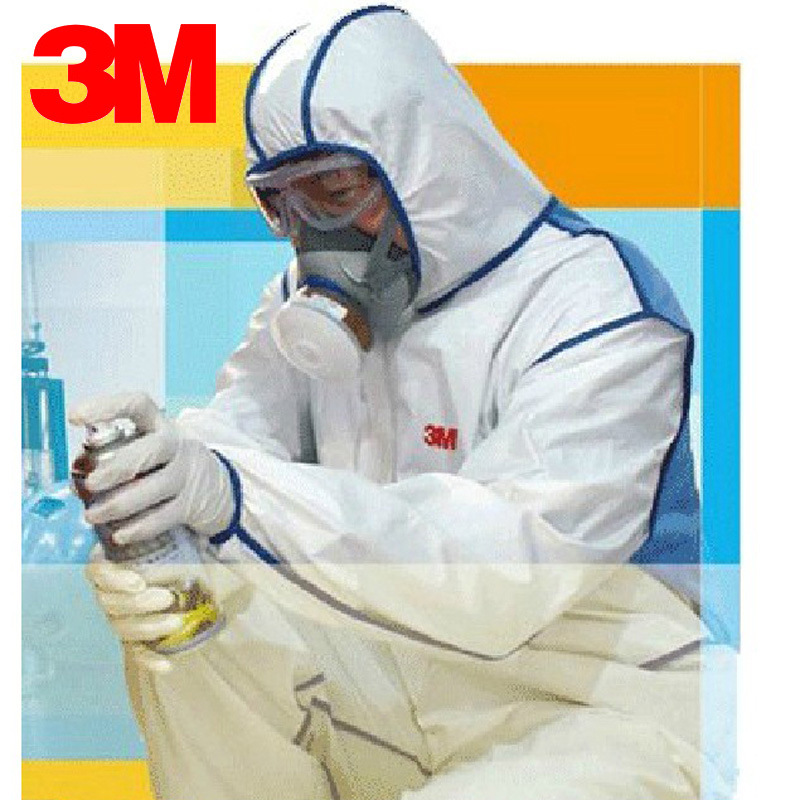3m4535 One-Piece Protective Clothing Dustproof Clothes Laboratory Chemical Spray Paint Comfortable Breathable White Isolation Overalls