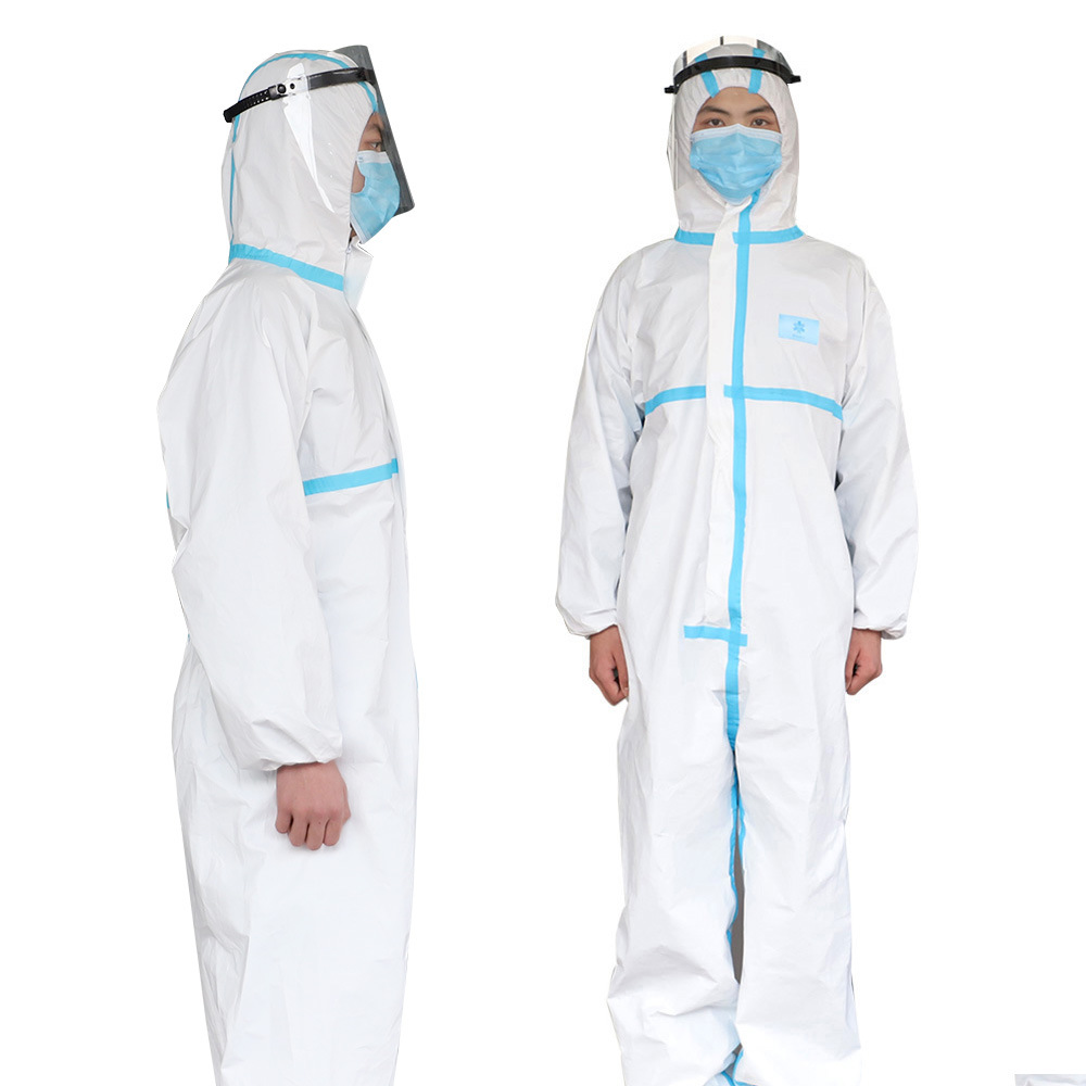 protective clothing isolation clothing pressure glue nonwoven isolation clothing able breathable pressure blue strip