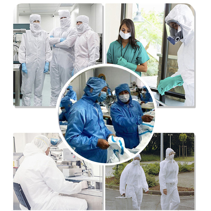 Medical Disposable Children&#039;s Protective Clothing Non-Woven Fabric Coverall Hooded Isolation Gown Anti-Static Laboratory Direct Sales