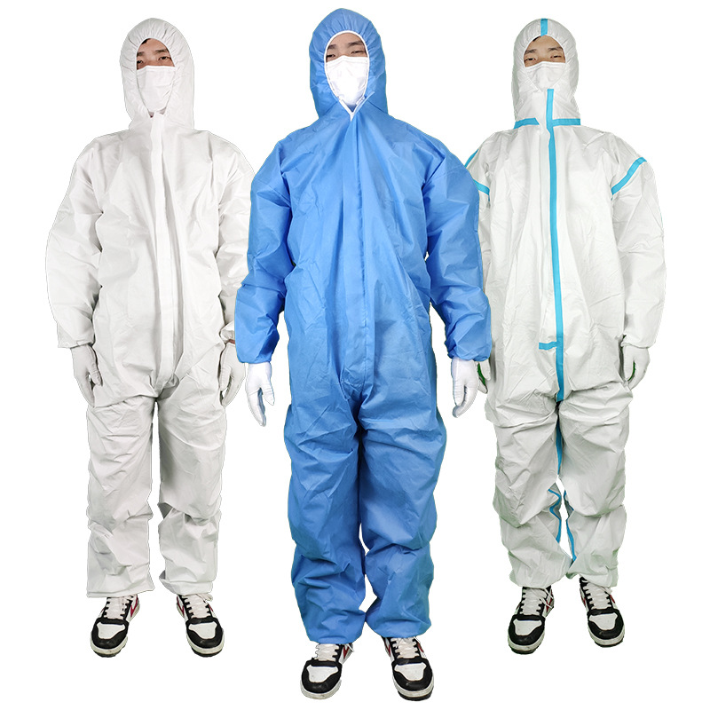 Isolation Clothing SF Breathable Film SMS Film Waterproof One-Piece Hooded Pp Isolation Protective Clothing