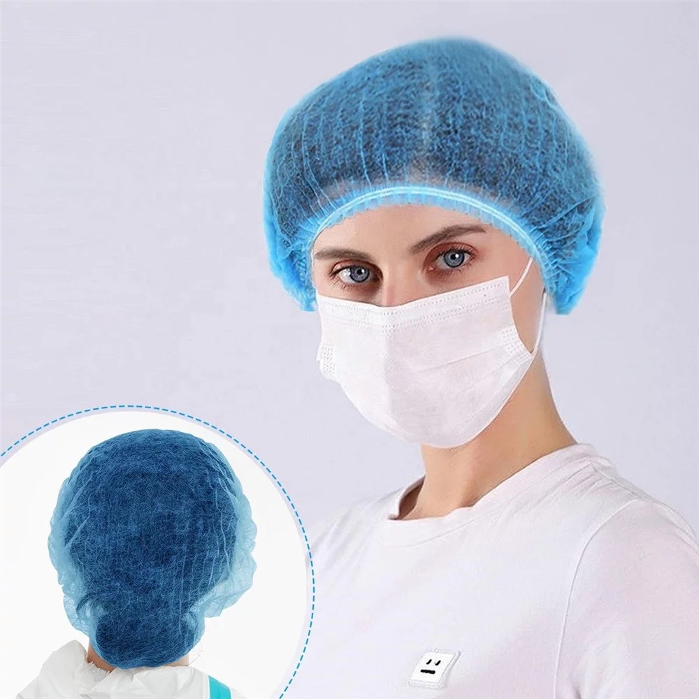Non-woven head cap  Dust Bar Cap Restaurant Kitchen Nurse Hat Dust-Free Workshop Head Cover Beauty Salon Head Cover