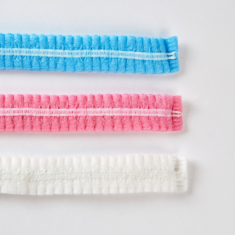 Non-woven head cap Disposable Cap Nonwoven Fabric Hat Sanitary Food Cap Chef Mesh Cap Breathable Kitchen Cap