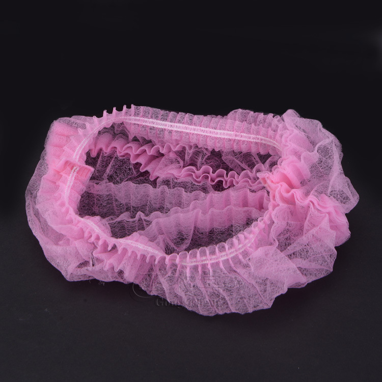 Non-woven head cap Disposable Cap Nonwoven Fabric Hat Sanitary Food Cap Chef Mesh Cap Breathable Kitchen Cap
