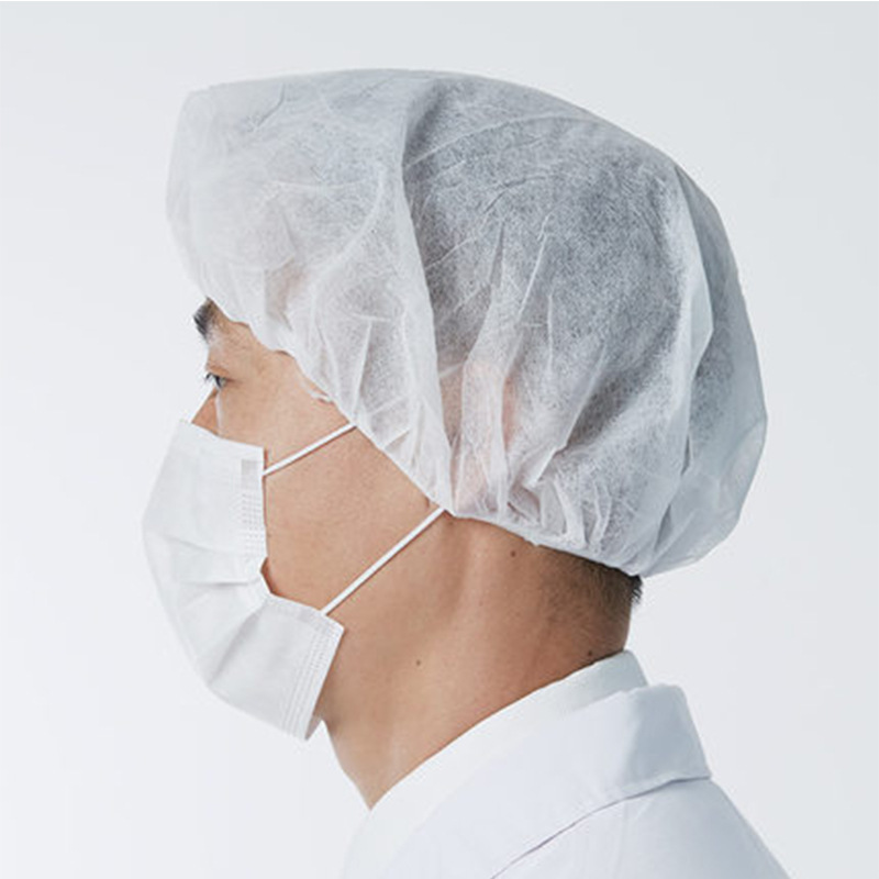 Non-woven head cap  Cap Workshop Work Cap Non-Woven Chef Hat Dustproof Thickened Unisex Kitchen Disposable Hats