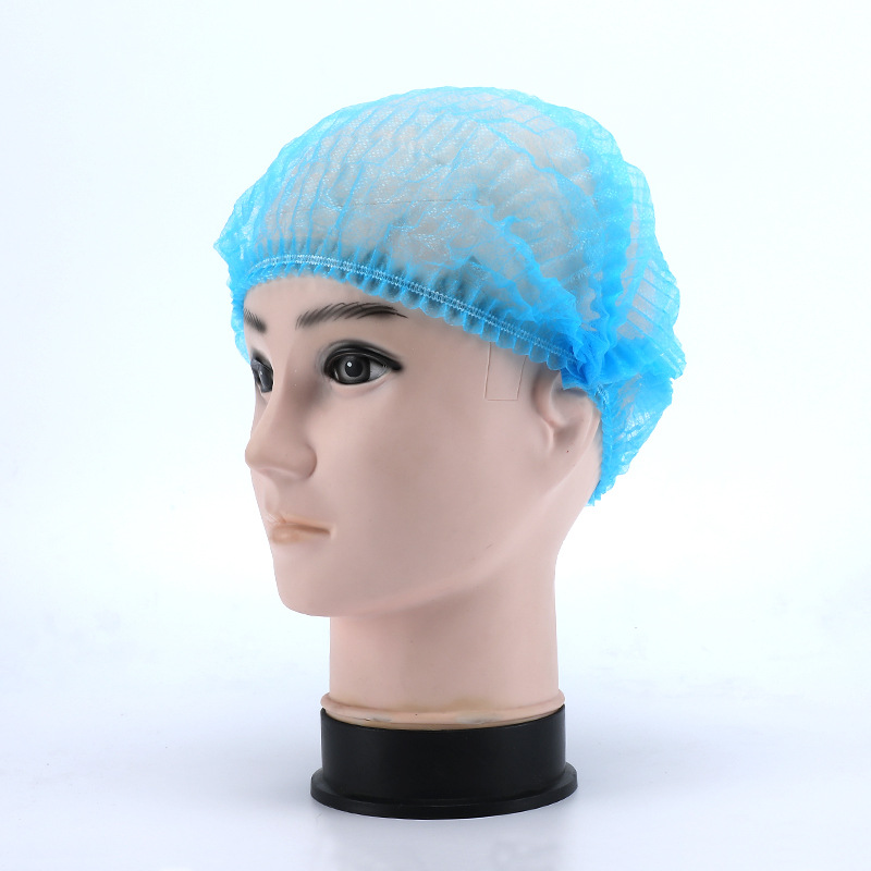 Wholesale Disposable Non-Woven Hat Mesh Cap Bar Cap Hairdressing Head Cover Hair Hood Shower Cap Food Workshop Dust Protection Cap