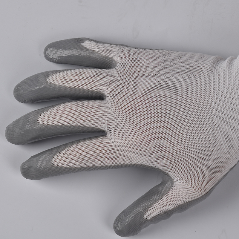 In Stock Wholesale Non-Slip Wear-Resistant Dipped Gloves Nitrile Gloves Adhesive Protective Protective Protective Gloves Manufacturer