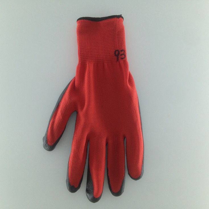 Ding Qing labor protection gloves wholesale fubberized dipped nitrile gloves wear non slip