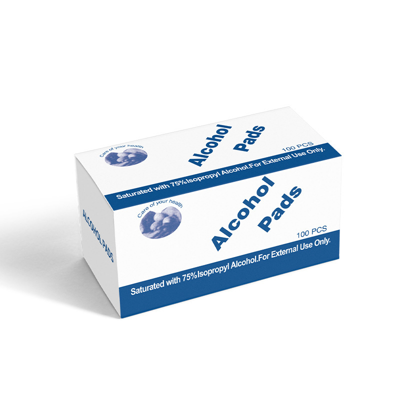 Alcohol Cotton Piece Disposable Sterilized Cotton 100 Pieces Cleaning Wipes Mobile Phone Lens Travel Cleaning Alcohol Pad 75 Degrees