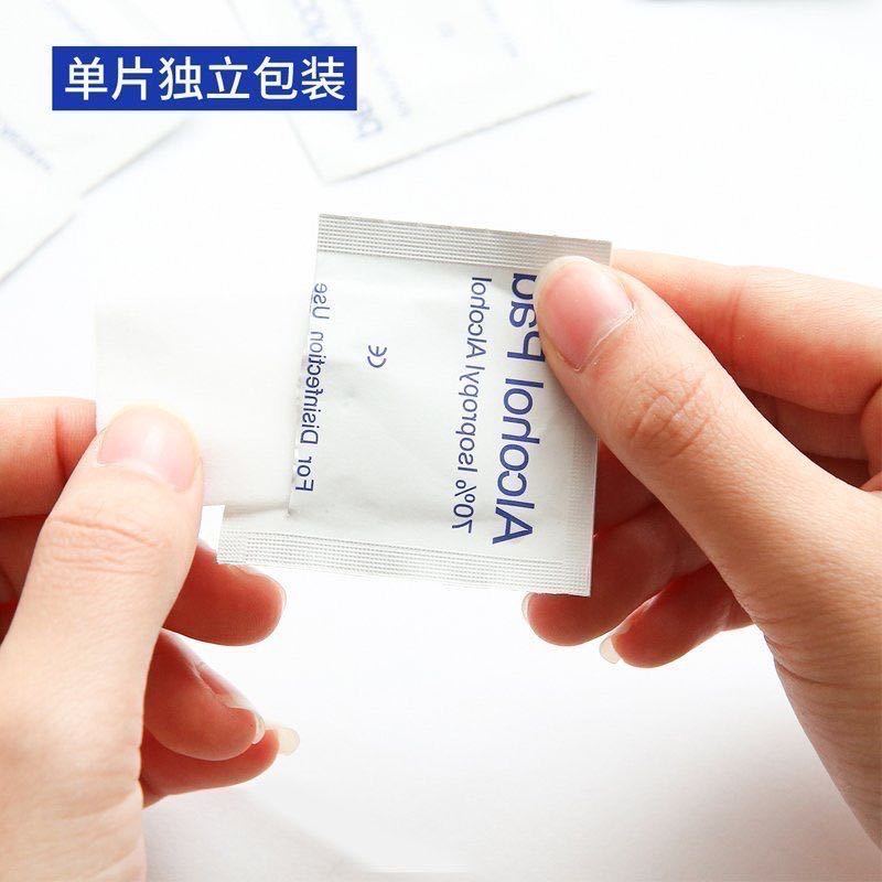 Alcohol Disinfection Cotton Sheets Disposable Mobile Ornament Alcohol Pad Wholesale Customized Alcohol Wipes 100 Pieces/Box