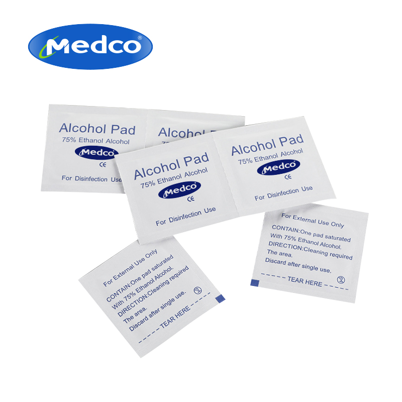 Disposable Disinfection Cotton Sheets Alcohol Pad Wipes 100 Pieces Independent Pack Alcohol Pad Pieces