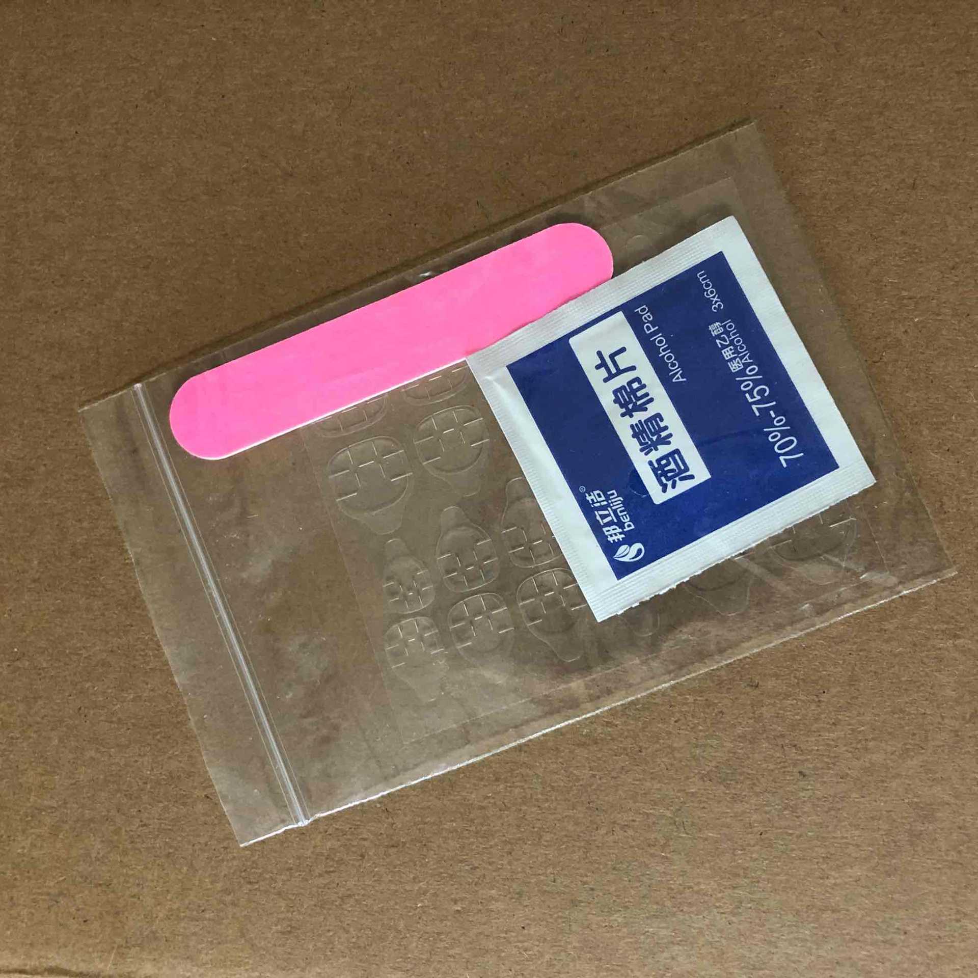 Implement Finished Nail Beauty Accessories Jelly Glue Nail File Alcohol Pad Fake Nails Wear Manicure Implement Package