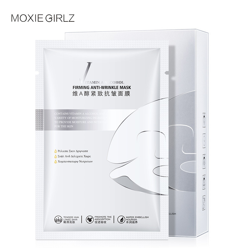 Mousse Girl&#039;s Vitamin A Alcohol Firming Anti-Wrinkle Facial Mask Hydrating Moisturizing Tencel Pad Cloth Lightweight Clothing Facial Skin Care Products