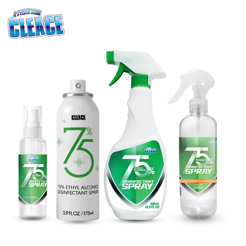 Alcohol disinfectant and bacteriostatic spray for household chemicals 