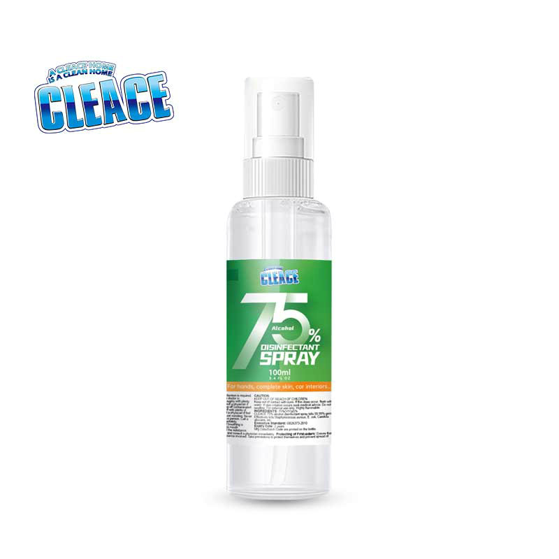 Alcohol disinfectant and bacteriostatic spray for household chemicals 