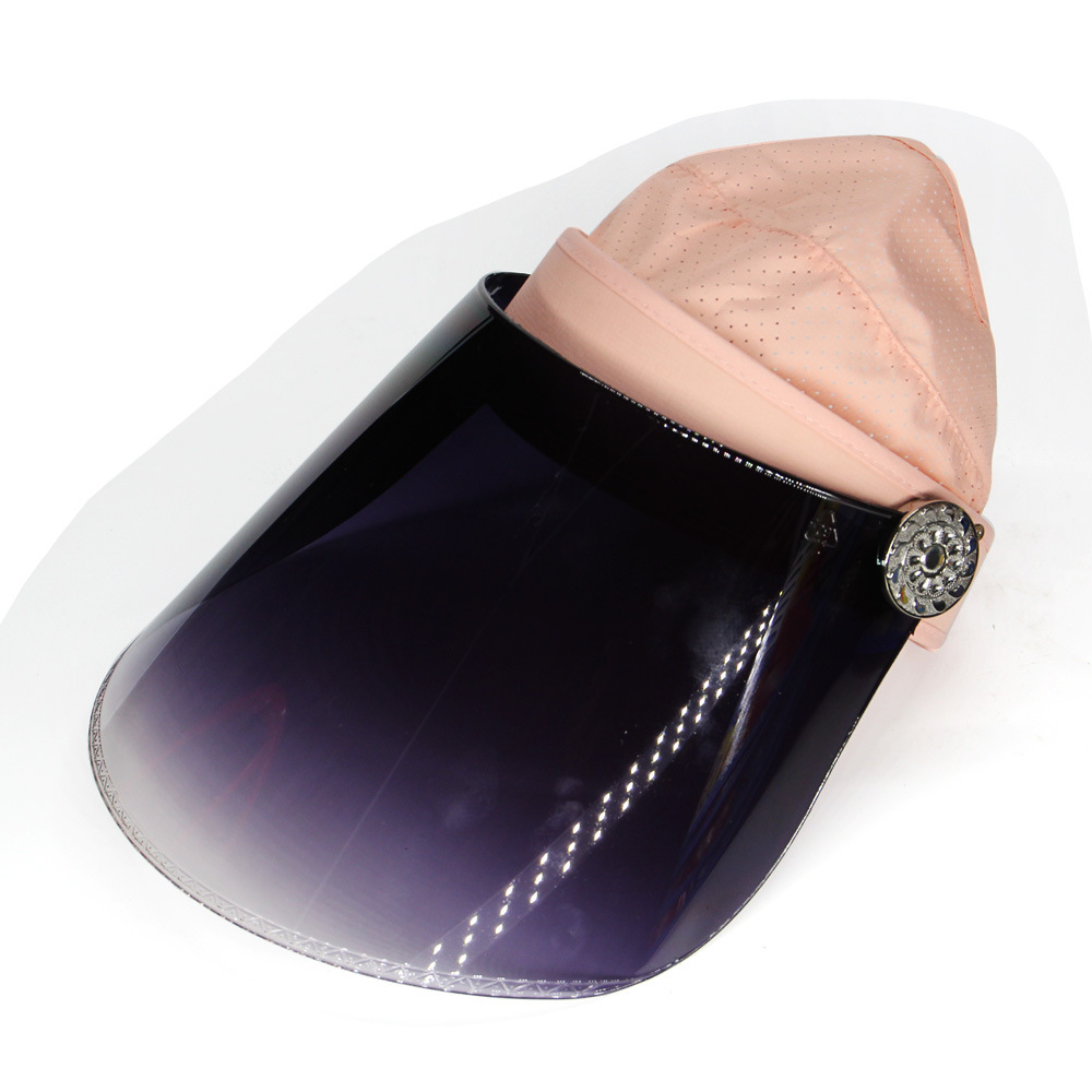 Large Lens Sun Hat Summer Ladies Casual Sun-Proof Sun Hat Anti-Droplet Topless Hat Breathable Wide Brim Hat Riding Cap
