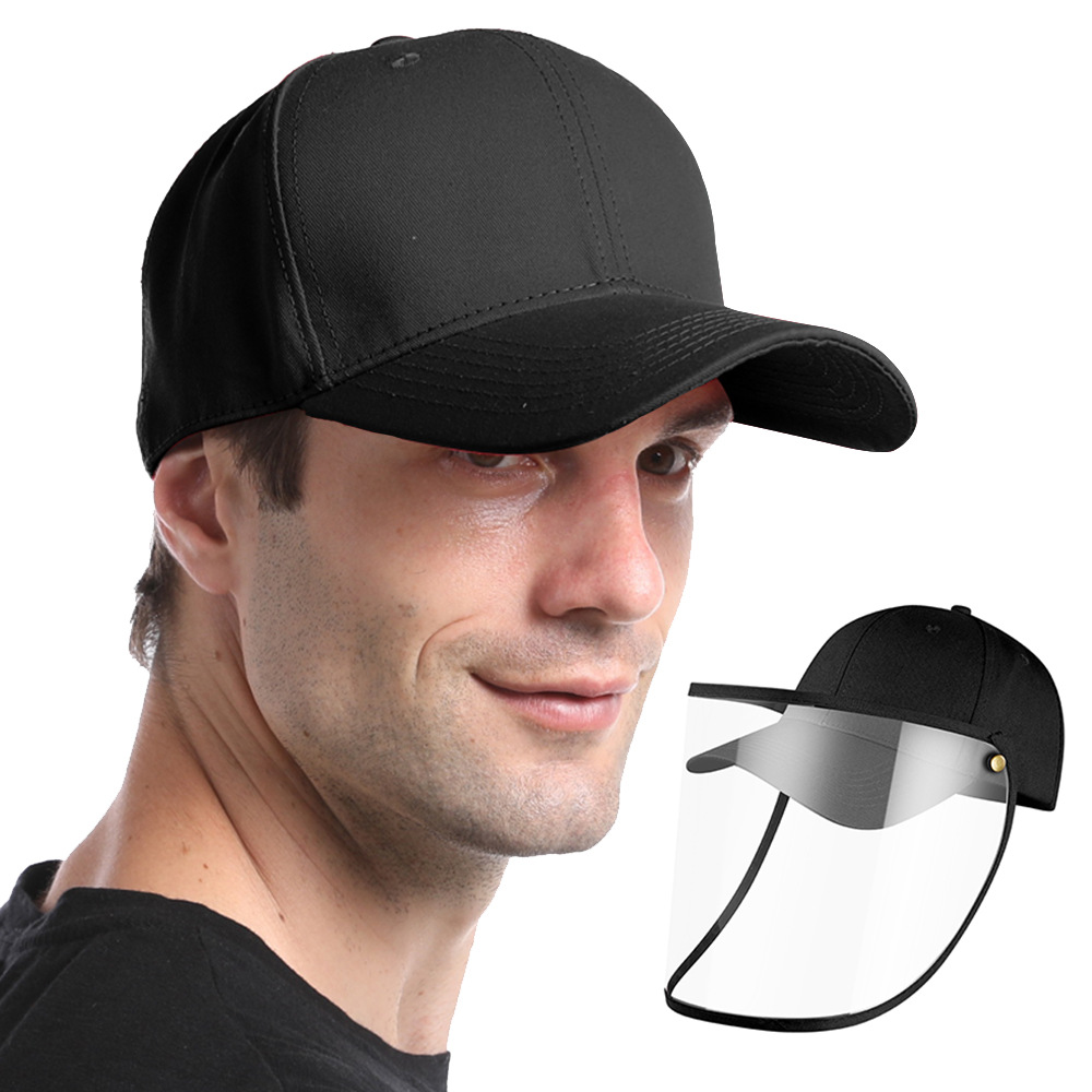 Anti-Droplet Transparent Hat Advertising Custom Isolation Protective Caps Female Sunshade Peaked Cap Men Wholesale
