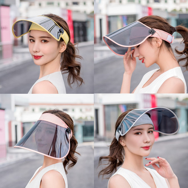 Large Lens Sun Hat Summer Ladies Casual Sun-Proof Sun Hat Anti-Droplet Topless Hat Breathable Wide Brim Hat Riding Cap