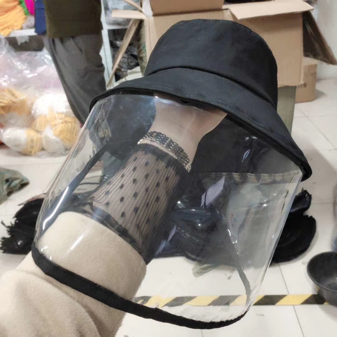 Anti-droplet Cap Saliva Bucket Hat Epidemic Prevention Environmental Protection TPU Protective Mask Face Cover Wholesale