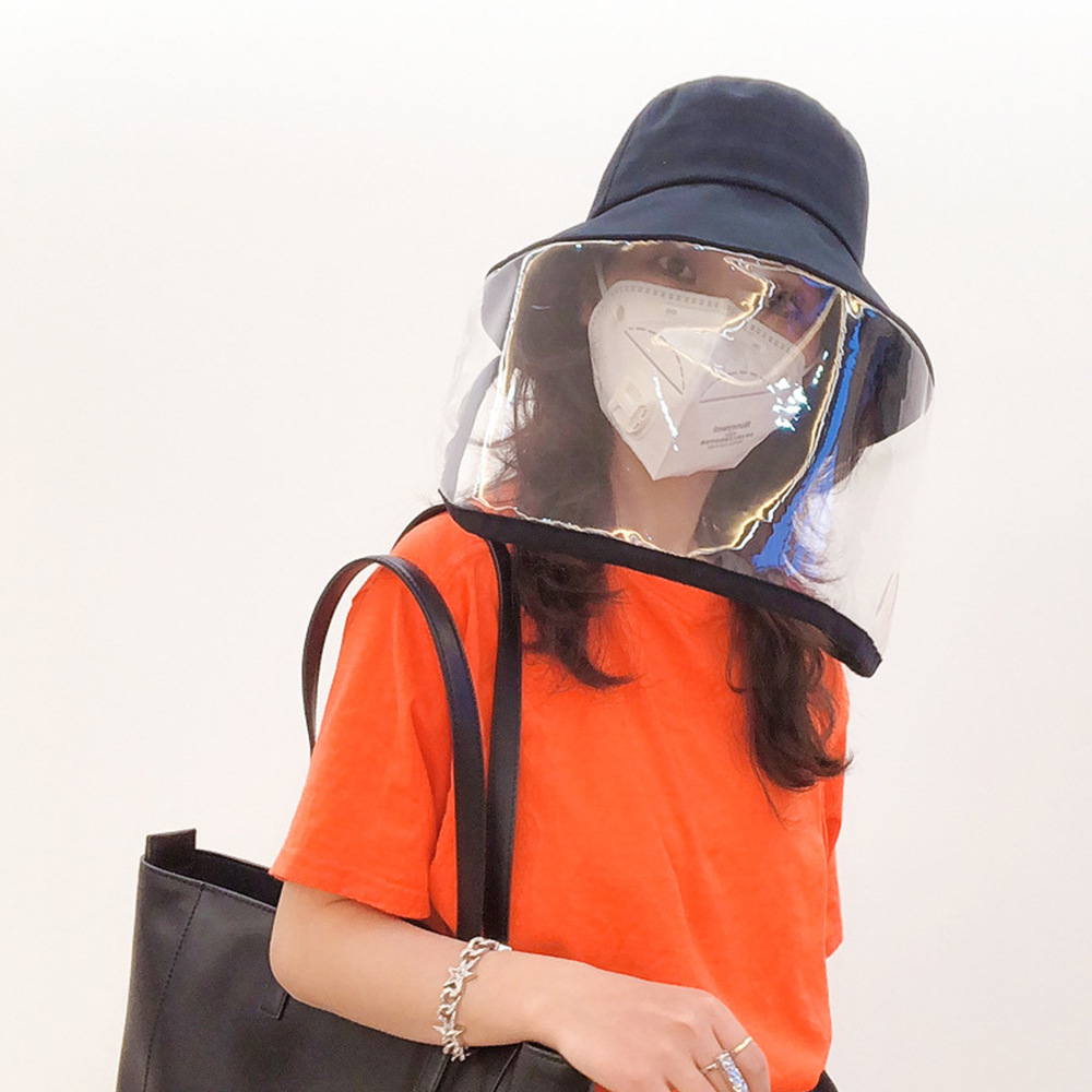Anti-droplet Cap Protective Caps with Mask Protective Caps Men&#039;s and Women&#039;s Hats Summer Sun Hat Anti-Droplet Bucket Hat