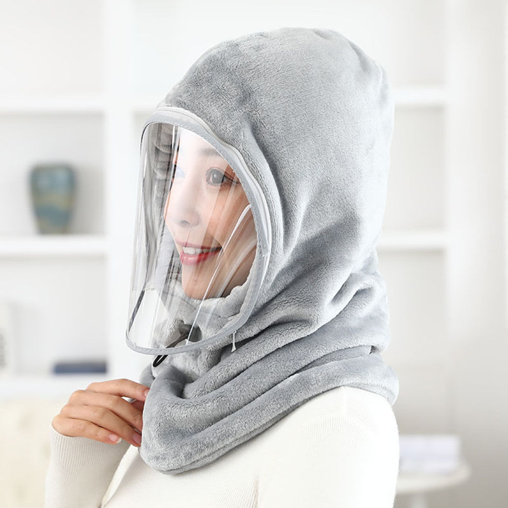 Autumn and Winter New Thickened Warm Pullover Cap Protective Mask Female Windproof Cycling Neck Anti-droplet Cap