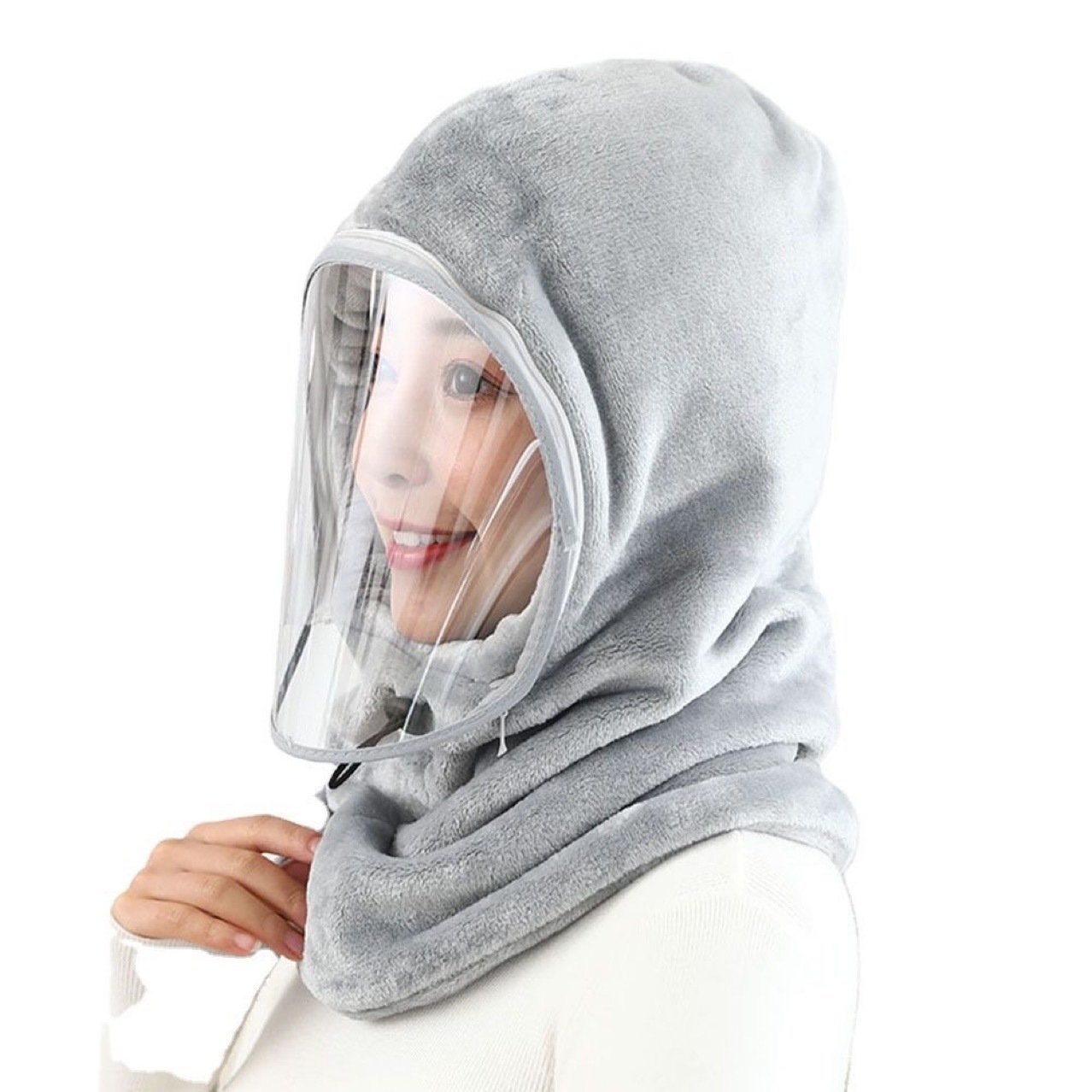 Autumn and Winter New Thickened Warm Cap Protective Mask Female Windproof Cycling Neck Anti-droplet Cap