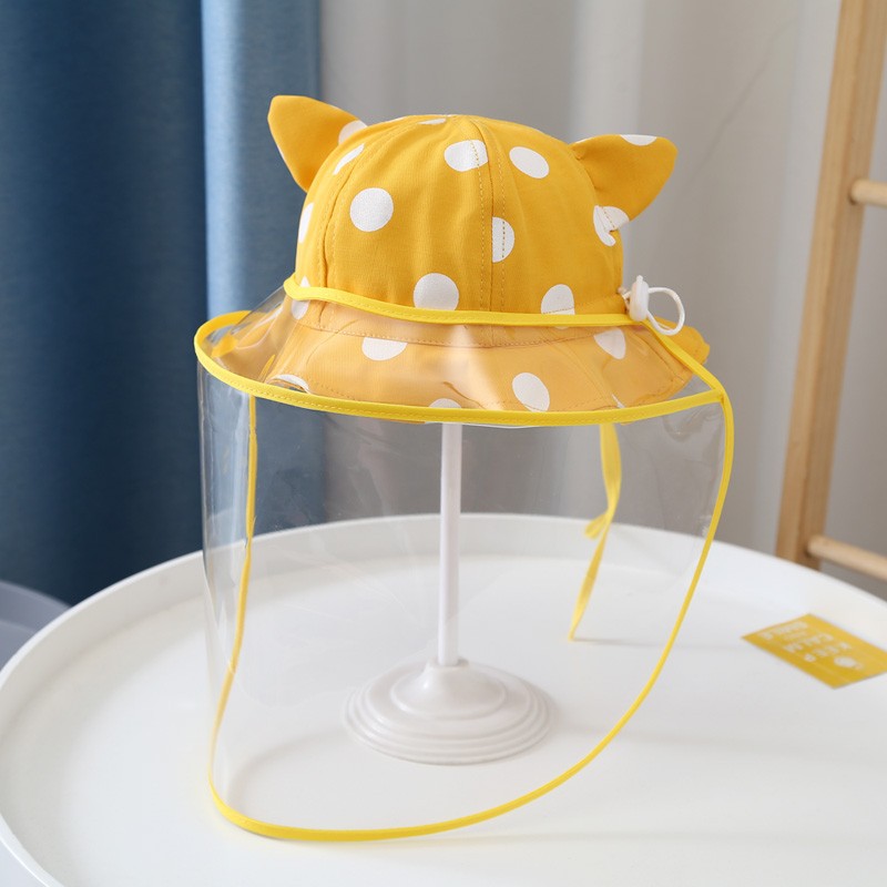 Baby Anti-Droplet Cap Spring, Autumn and Summer Thin Type Male and Female Baby Disassembly Epidemic Prevention Bucket Hat Children&#039;s Mask Face Cover Protection