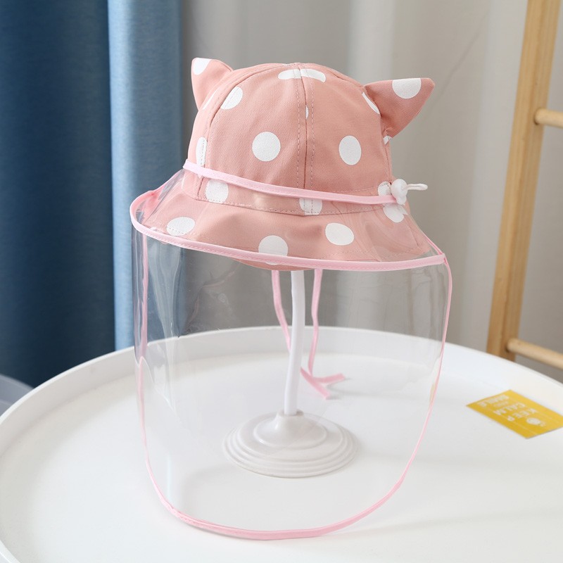 Baby Anti-Droplet Cap Spring, Autumn and Summer Thin Type Male and Female Baby Disassembly Epidemic Prevention Bucket Hat Children&#039;s Mask Face Cover Protection