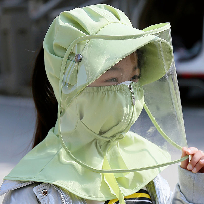 Factory Direct Sales Anti-Droplet Mask Mask Epidemic Prevention Sun Protection Sunshade Summer ChildrenAnti-droplet Cap